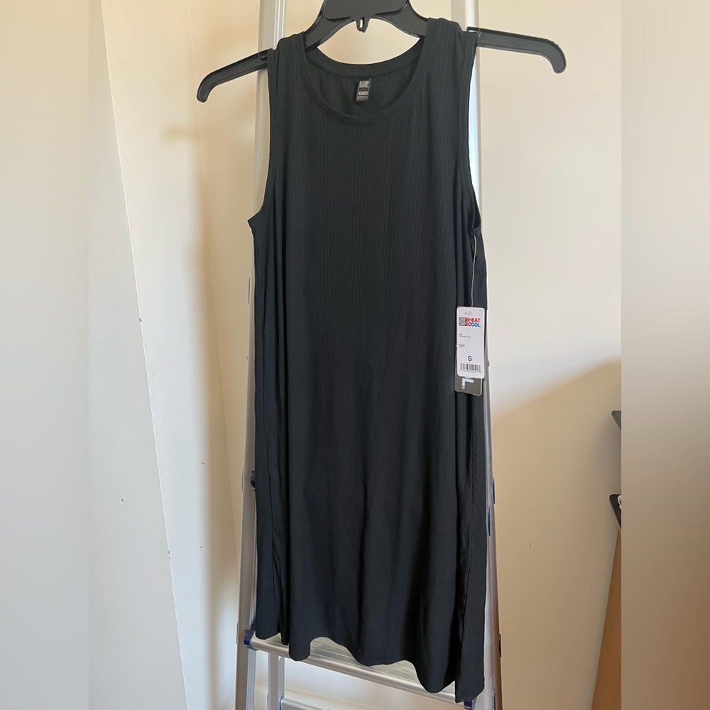 32 degree nwt black ribbed tank top dress women's size small